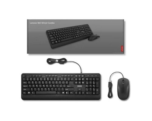 Lenovo 160 Wired Keyboard and Mouse Combo
