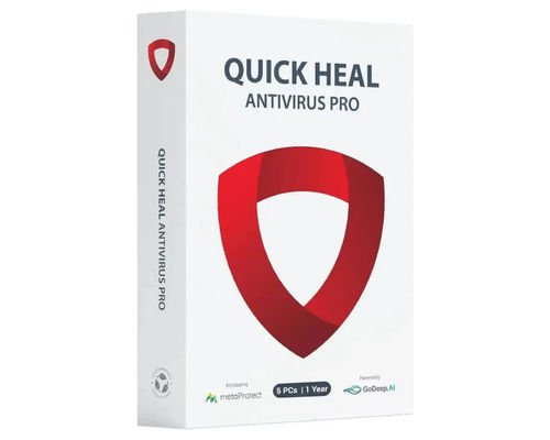 Quick Heal Antivirus Pro (5 Devices / 1 Year) with AI-Based Protection