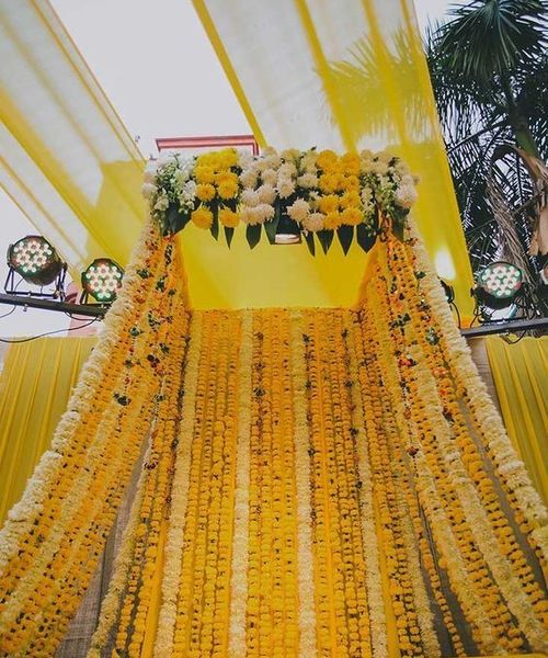 Flowers for Haldi Backdrop