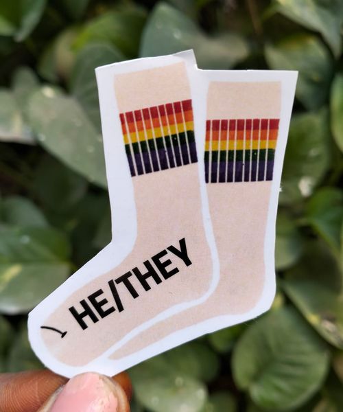 He/They Sticker 