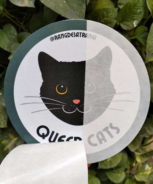 Queer cats car sticker 