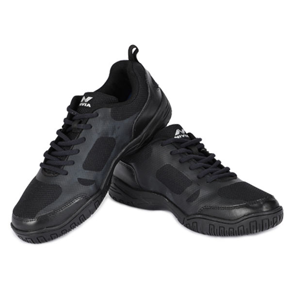 Nivia School Uniform Shoes Lace Black UK6 to UK13