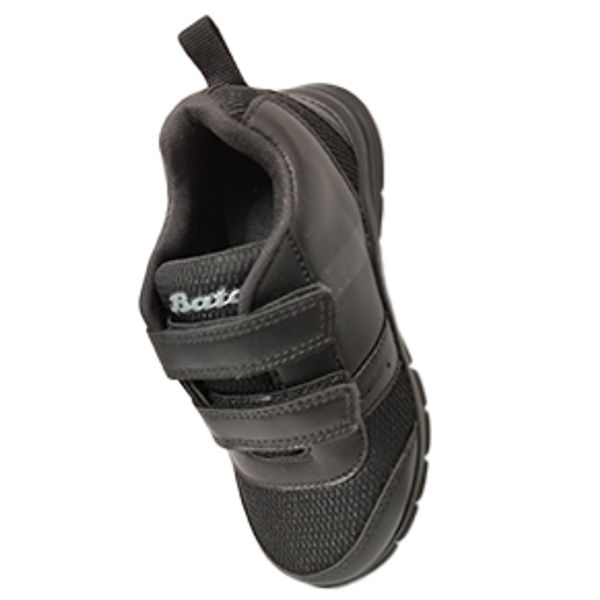 Bata Stride Velcro Black- 8K to UK1