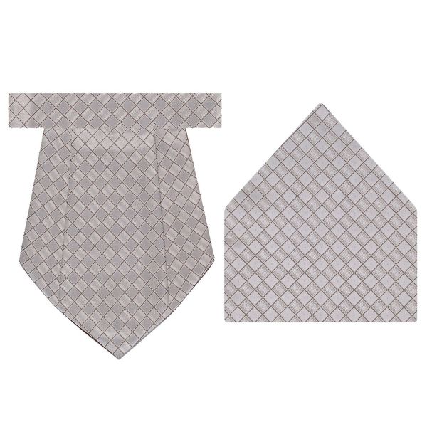 Tiekart cool combos grey cravat+pocket square Tiekart cool combos grey cravat+pocket square