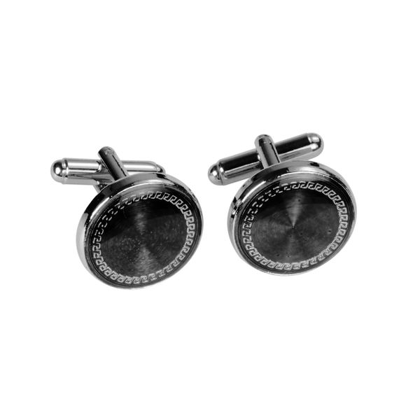 Black Chrome Plated Cufflinks for Men