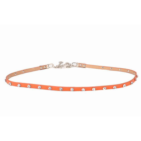 Tiekart women orange stone overlaid belt Tiekart women orange stone overlaid belt