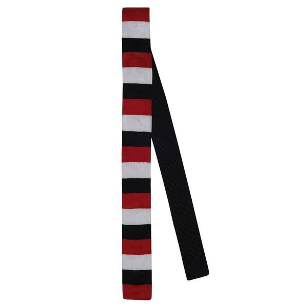 Tiekart men multi striped knitted skinny slim tie Tiekart men multi striped knitted skinny slim tie