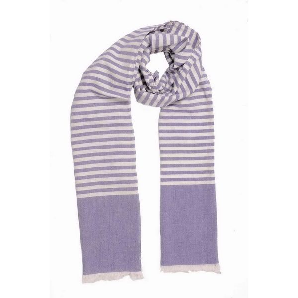 Tiekart men violet striped linen scarf Tiekart men violet striped linen scarf