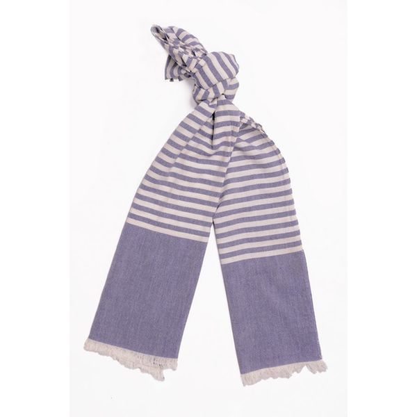 Tiekart men violet striped linen scarf Tiekart men violet striped linen scarf