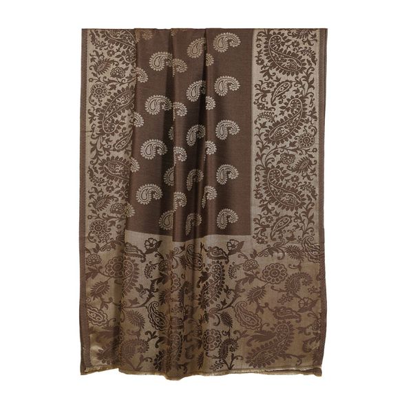 Modal silk kani shawl (kashmiri) - Brown