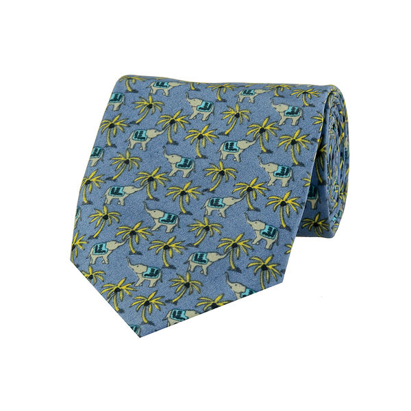 Tiekart men blue ethnic silk tie Tiekart men blue ethnic silk tie