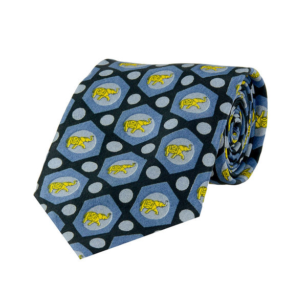 Tiekart men blue ethnic silk tie Tiekart men blue ethnic silk tie