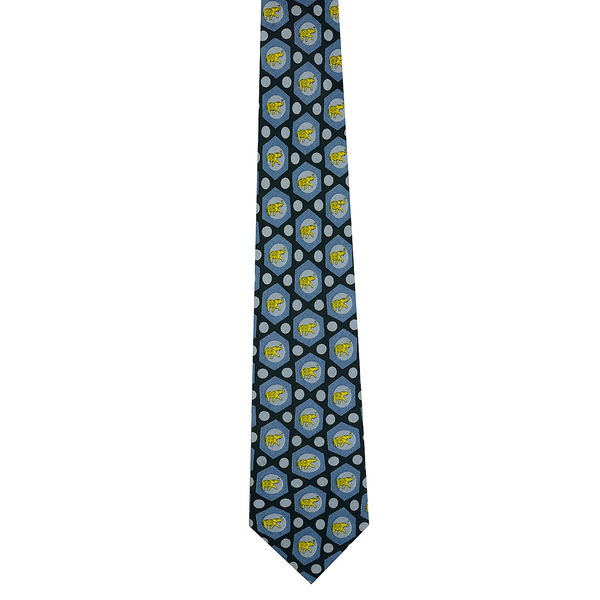 Tiekart men blue ethnic silk tie Tiekart men blue ethnic silk tie