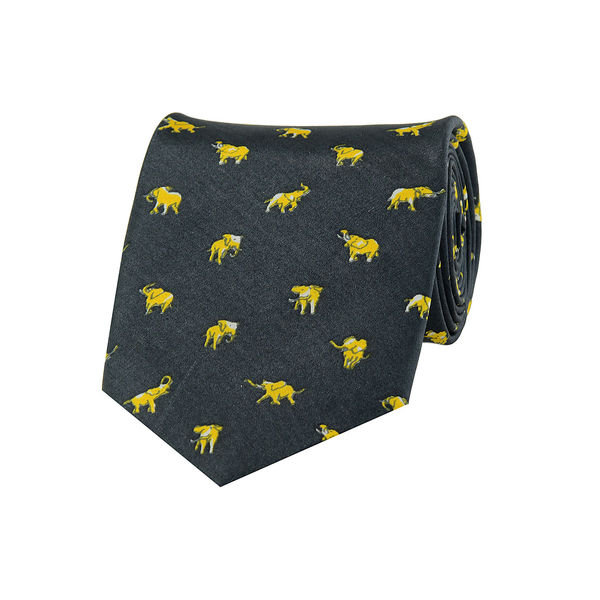 Tiekart men grey ethnic silk tie Tiekart men grey ethnic silk tie