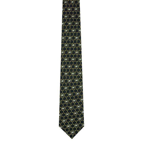 Tiekart men black ethnic silk tie Tiekart men black ethnic silk tie