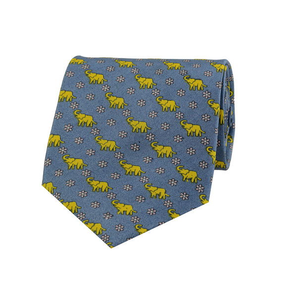 Tiekart men blue ethnic silk tie Tiekart men blue ethnic silk tie