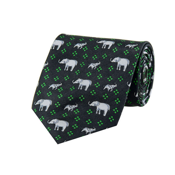Tiekart men grey ethnic silk tie Tiekart men grey ethnic silk tie