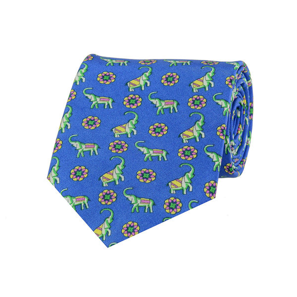 Tiekart men blue ethnic silk tie Tiekart men blue ethnic silk tie