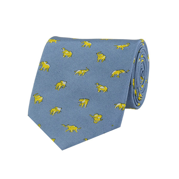 Tiekart men blue ethnic silk tie Tiekart men blue ethnic silk tie