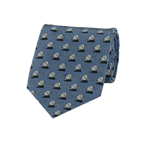 Tiekart men blue ethnic silk tie Tiekart men blue ethnic silk tie