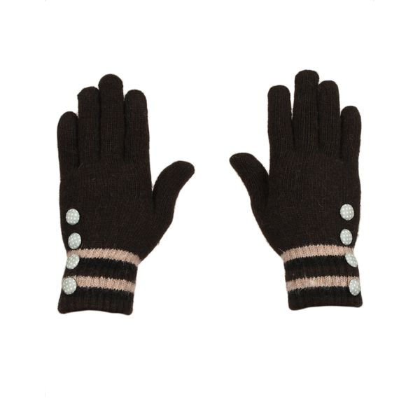 Tiekart women black woollen gloves Tiekart women black woollen gloves