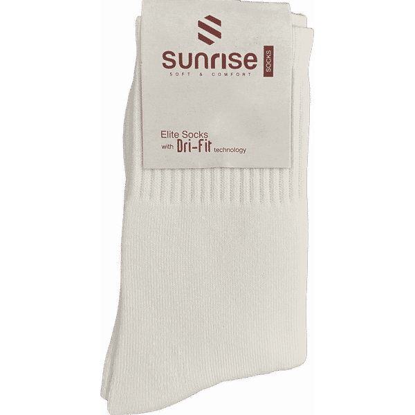 Sunrise White Socks (Pack of 3 pairs)