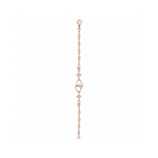 Eternal Love Interlocking Heart Bracelet in Rose Gold