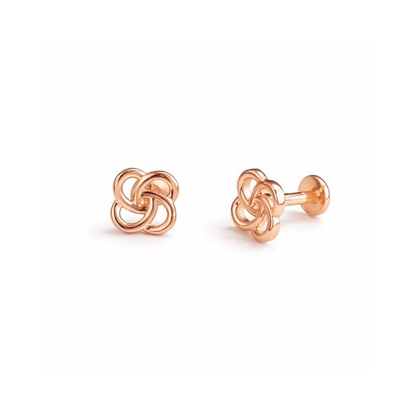 Infinity rose studs