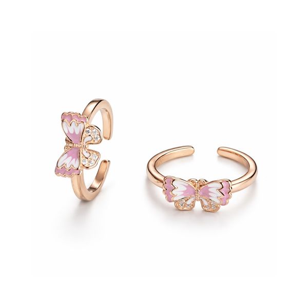 Rose Gold Butterfly Whimsy Ring