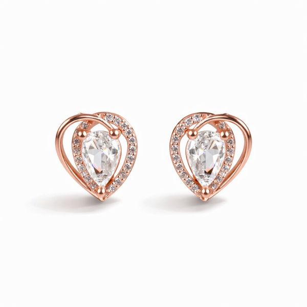 Serene Sparkle Rose Studs