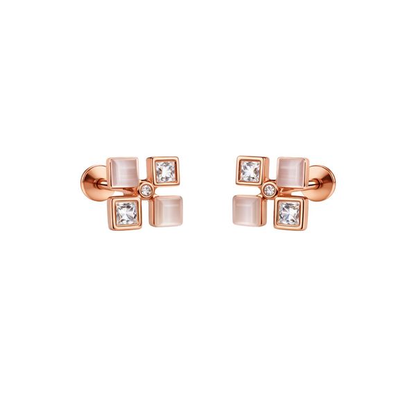 Square shape petal studs