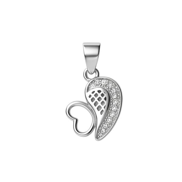 The Angel Wing Half-Heart Pendant