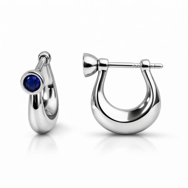 The Midnight Blue Sapphire Stud Bali