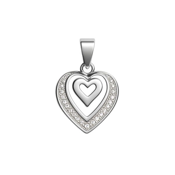 The Nested Hearts Pavé Pendant