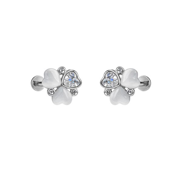 White n diamond lux studs