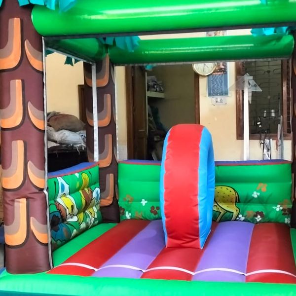 Jungle theme bouncy castle