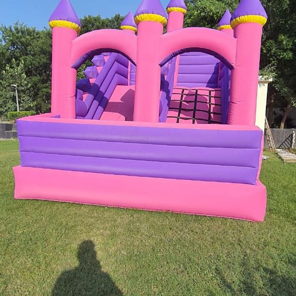 pink bouncy castle pink bouncy castle