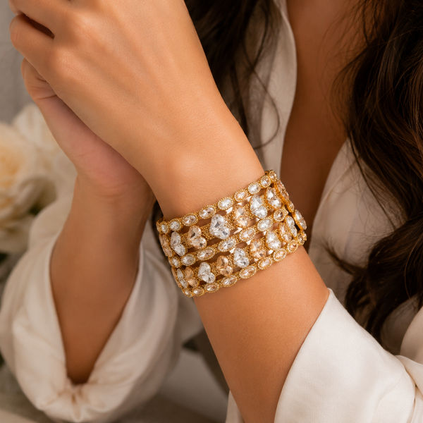 Noor Mahal Crystal Bangles (Pack of 6)