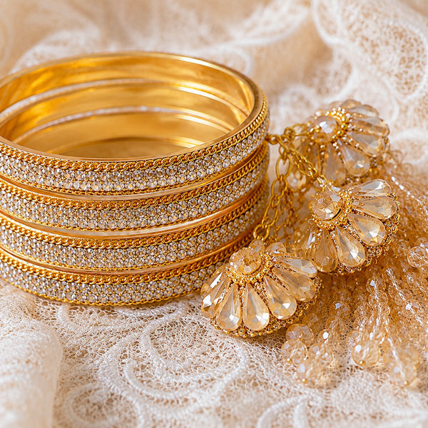 Noor Tassel Bangles (Pack of 4)