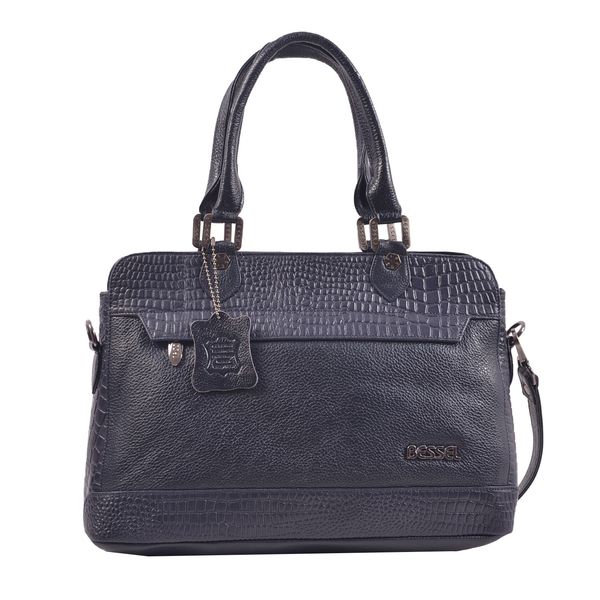 BESSEL A0469 WOMEN LEATHER HANDBAG BLUE