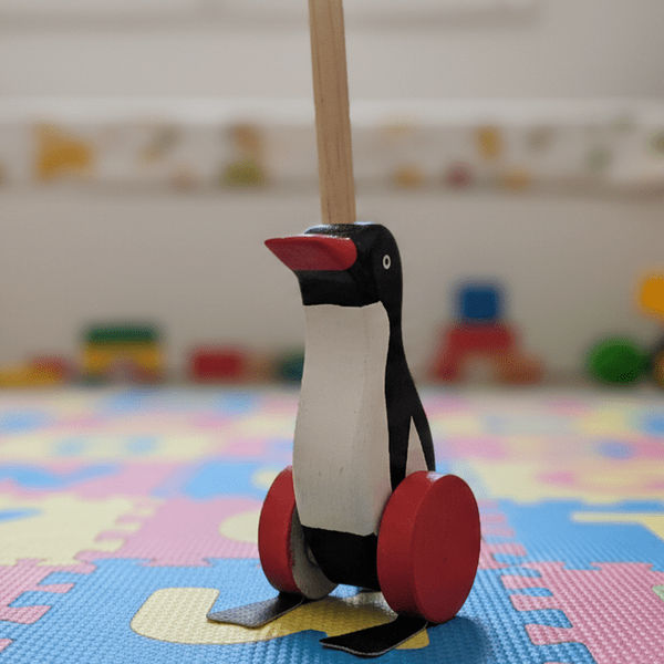 Wooden Penguin Pusher