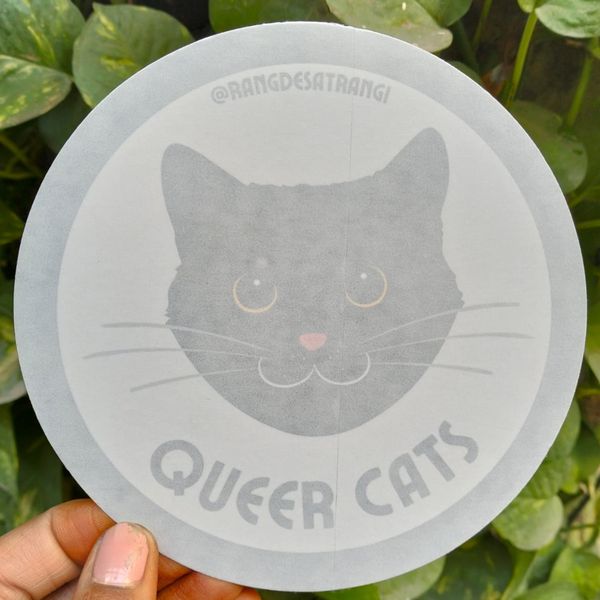 Queer cats car sticker 