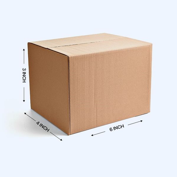 Corrugated Boxes 6x4x3 inches (Pack of 100)