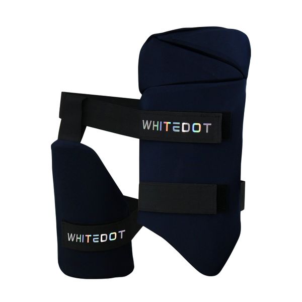 Whitedot White Combo Cricket Thigh Guard