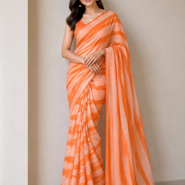 Linen. Brush. Saree