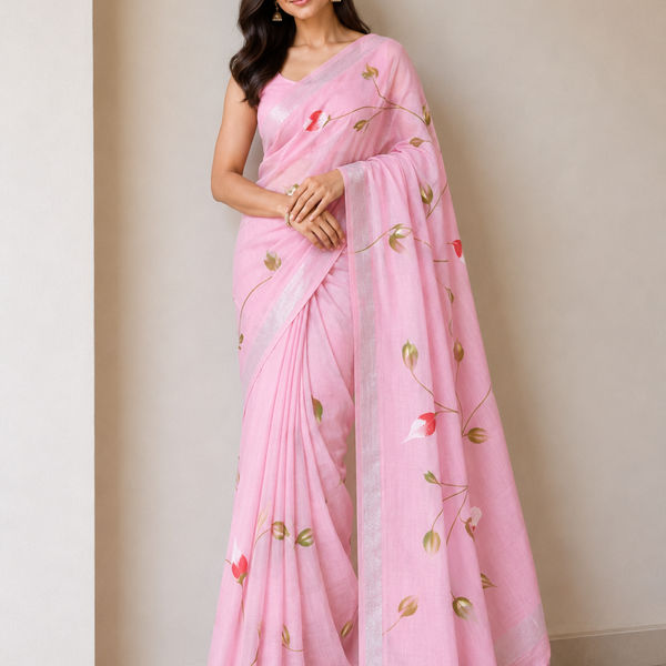 Linen. Brush. Saree