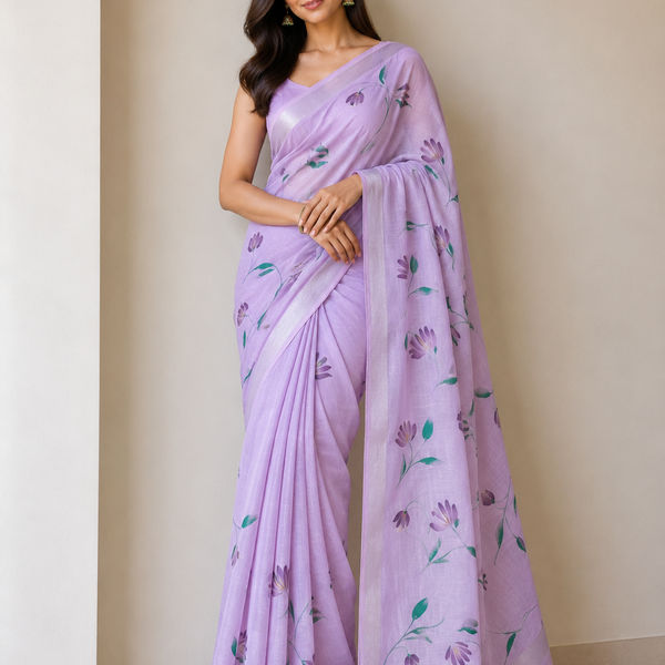 Linen. Brush. Saree