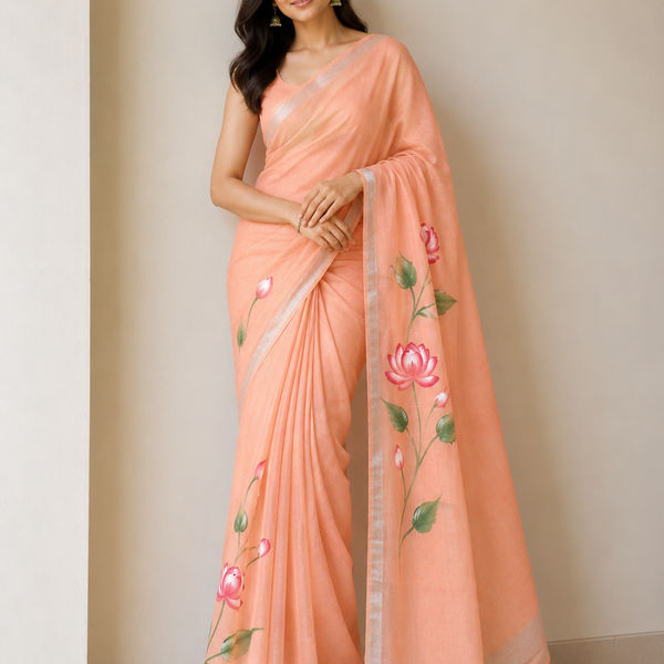 Linen. Brush. Saree