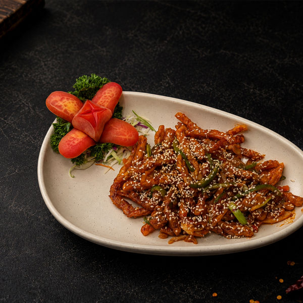 Crispy Shredded Potato Honey Chilli Dry