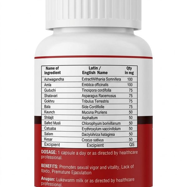 Harb X Testo Booster Capsules for Men Stamina & Energy (30 Caps, 800mg) - 100% Ayurvedic